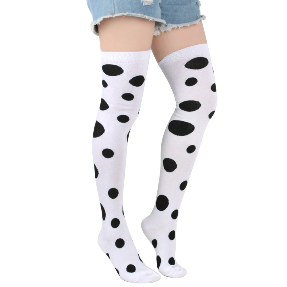 Womens Fashion Colorful Polka Dot Over-the-Knee Socks